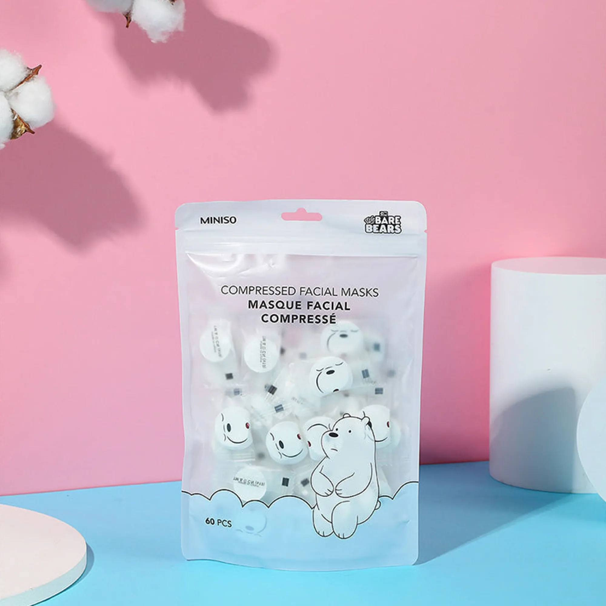 40 Maschere Facciali Bianche Di We Bare Bears*MINISO Discount