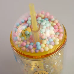 Bicchiere Con Cannuccia Collezione Smiley World*MINISO New