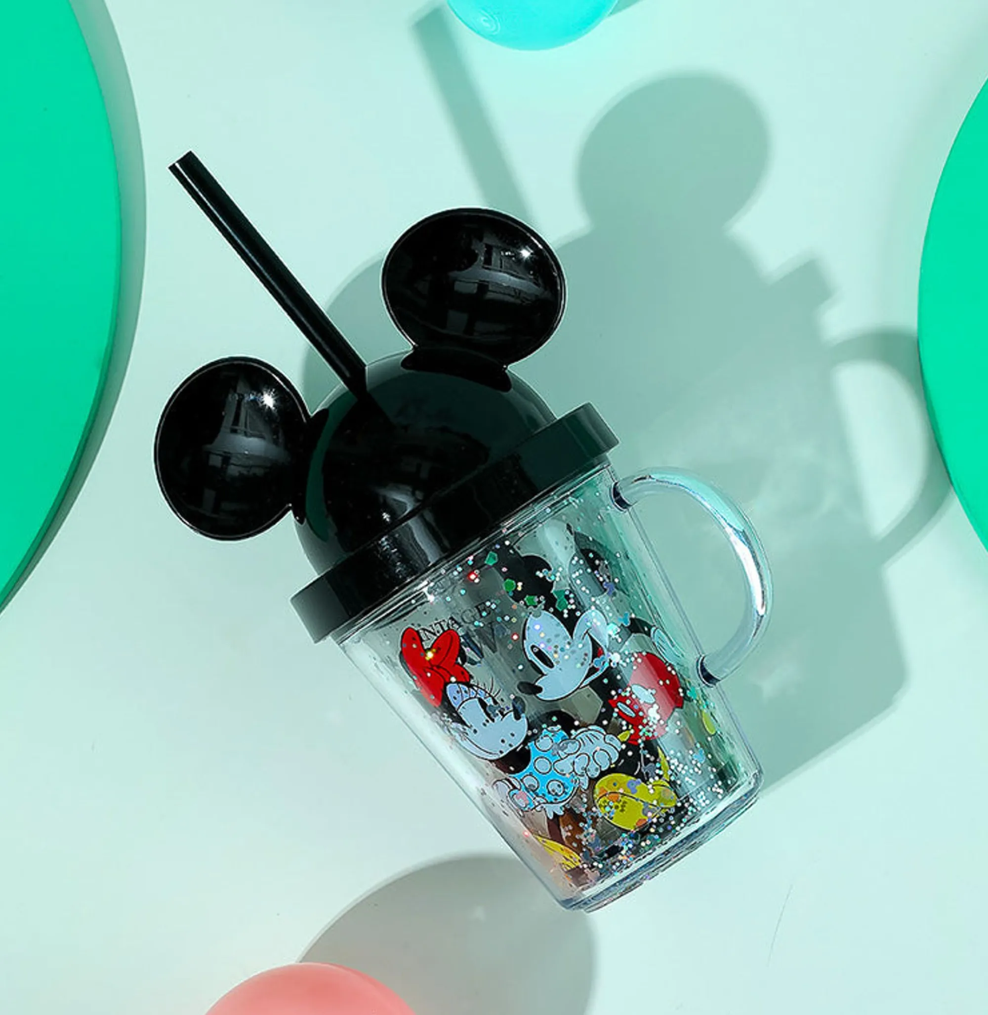 Borraccia Con Cannuccia Collezione Disney - (1Pz)*MINISO Best