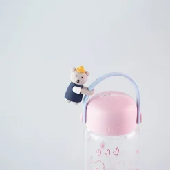 Borraccia In Vetro Little Bear Rosa (400Ml)*MINISO Best