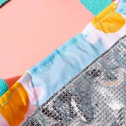 Borsa Porta Pranzo Fantasia Fiori - Rosa*MINISO Discount