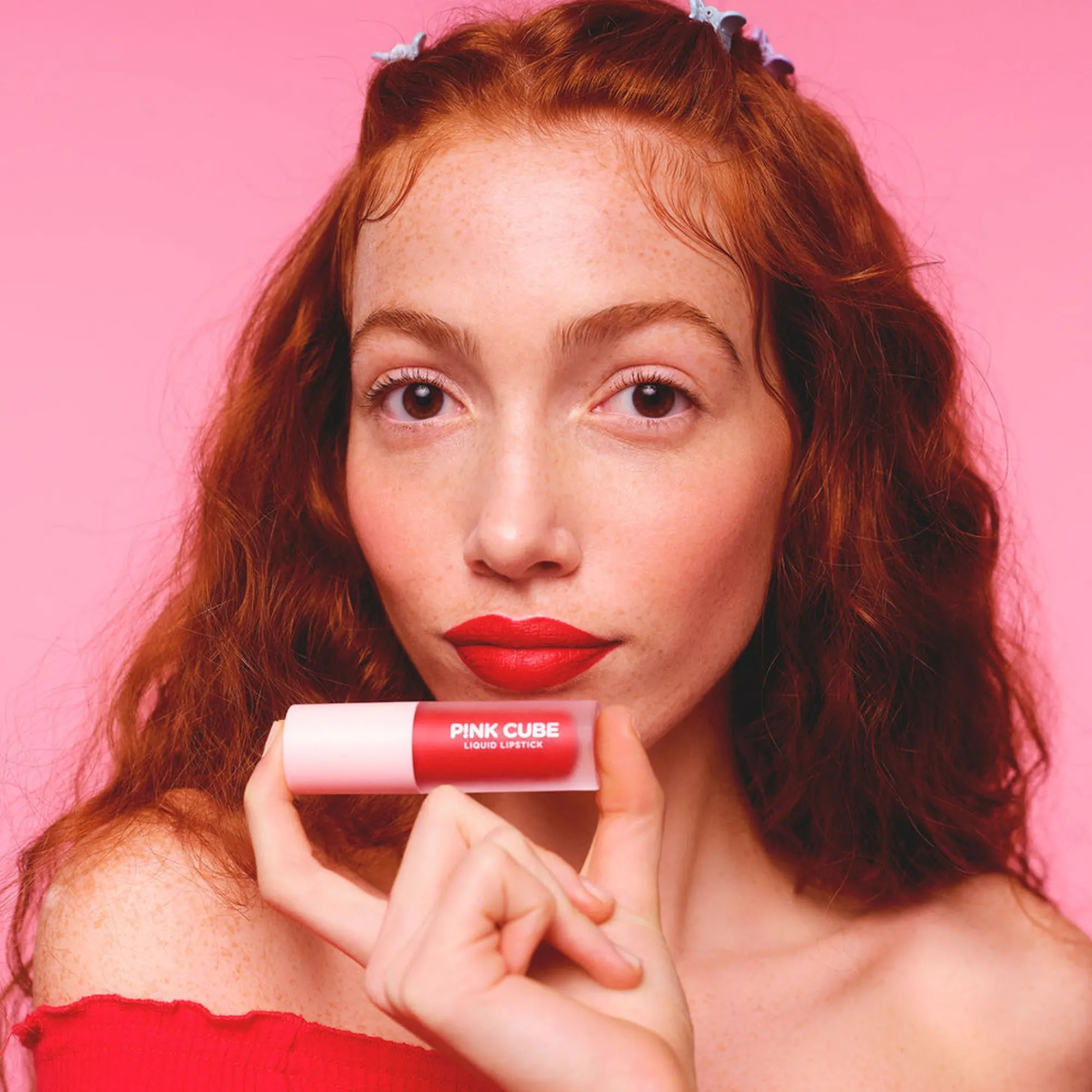 Liquid Lipstick - Pink Cube (04 Red Hot)*MINISO Discount