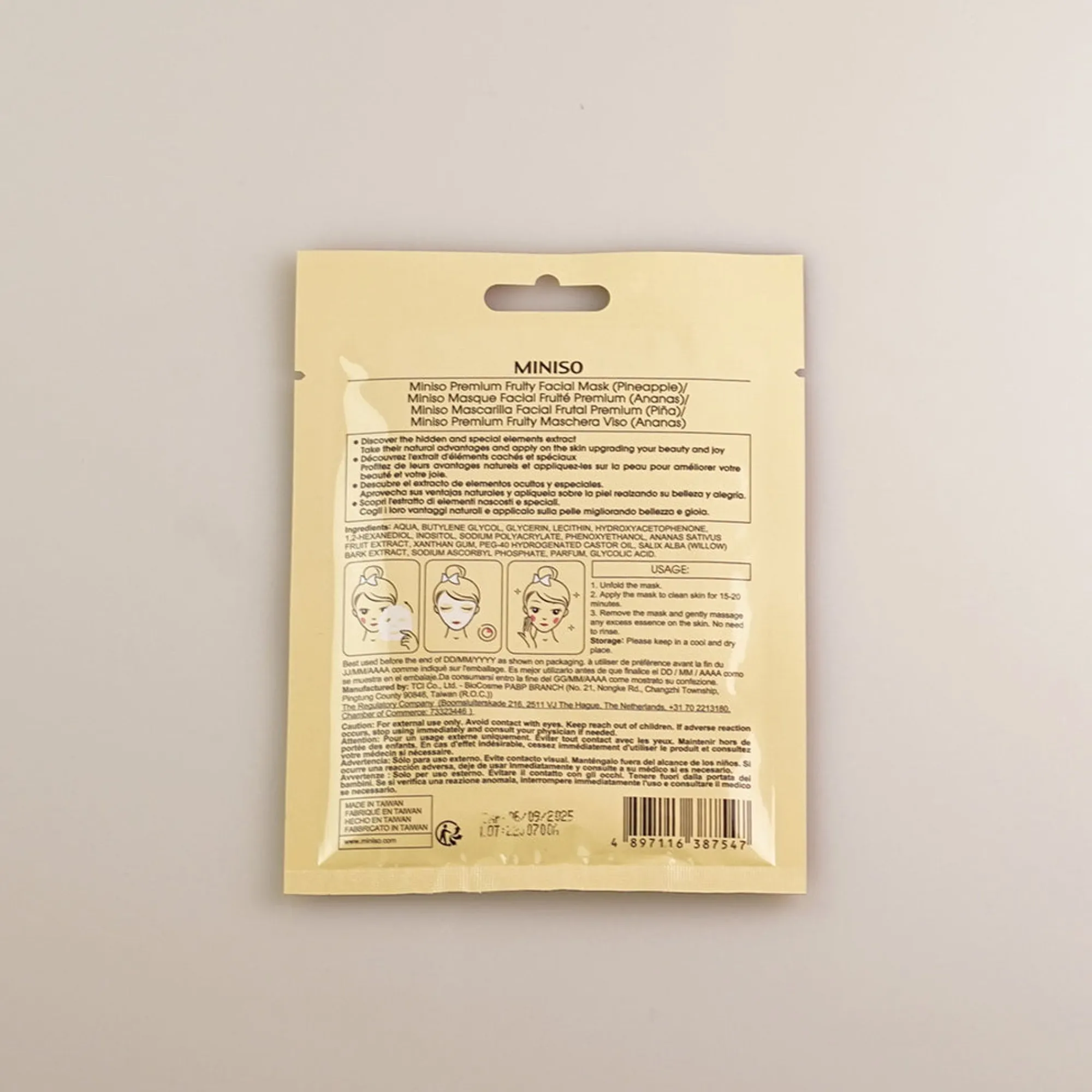 Maschera Per Il Viso - Ananas*MINISO Discount