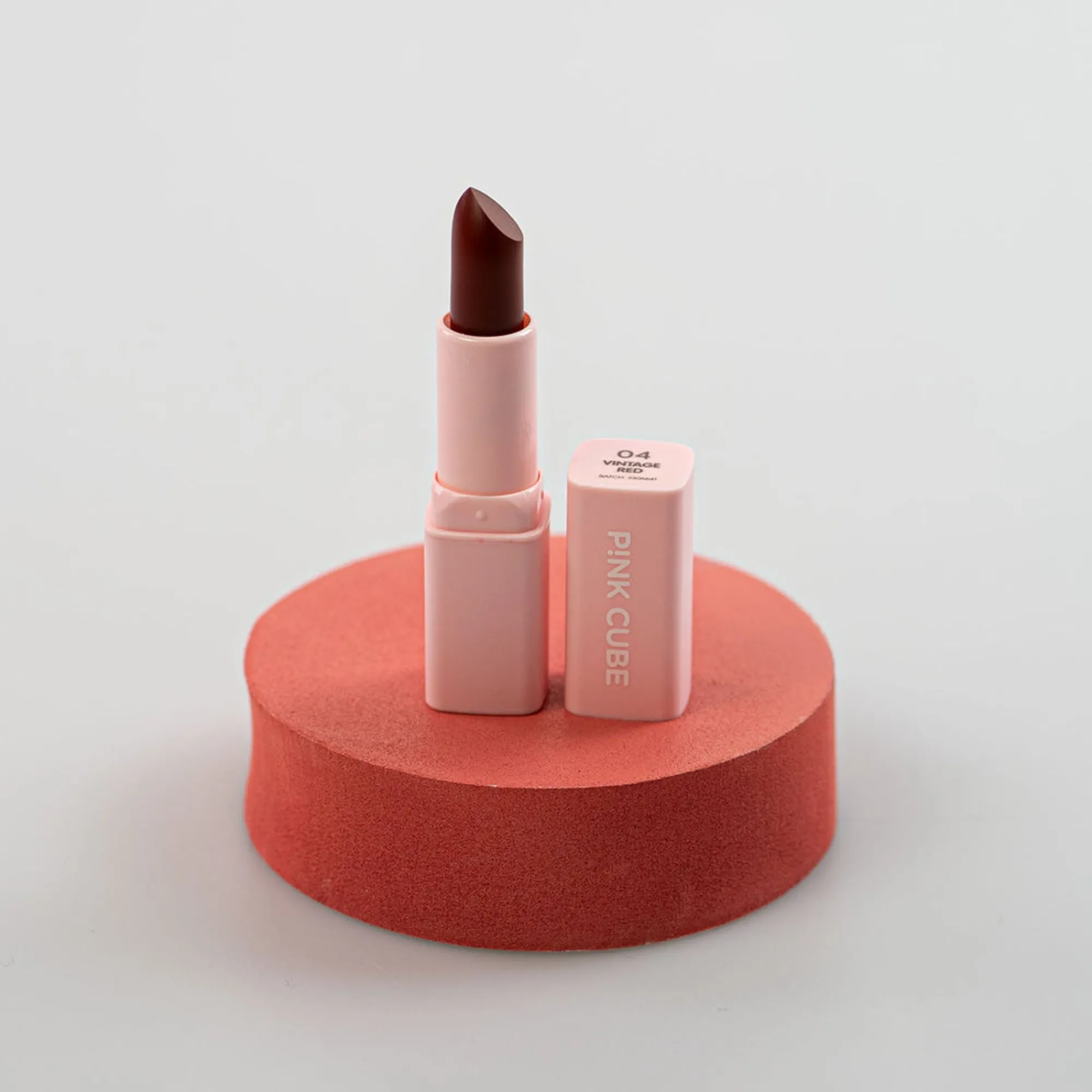 Matte Lipstick - Pink Cube (04 Vintage Red)*MINISO New