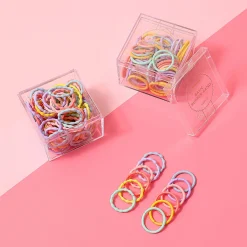Mini Elastici Per Capelli Colorati (100Pz)*MINISO New