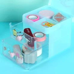 Organizer Sanrio Azzurro Da Scrivania Con Cassettini*MINISO Hot