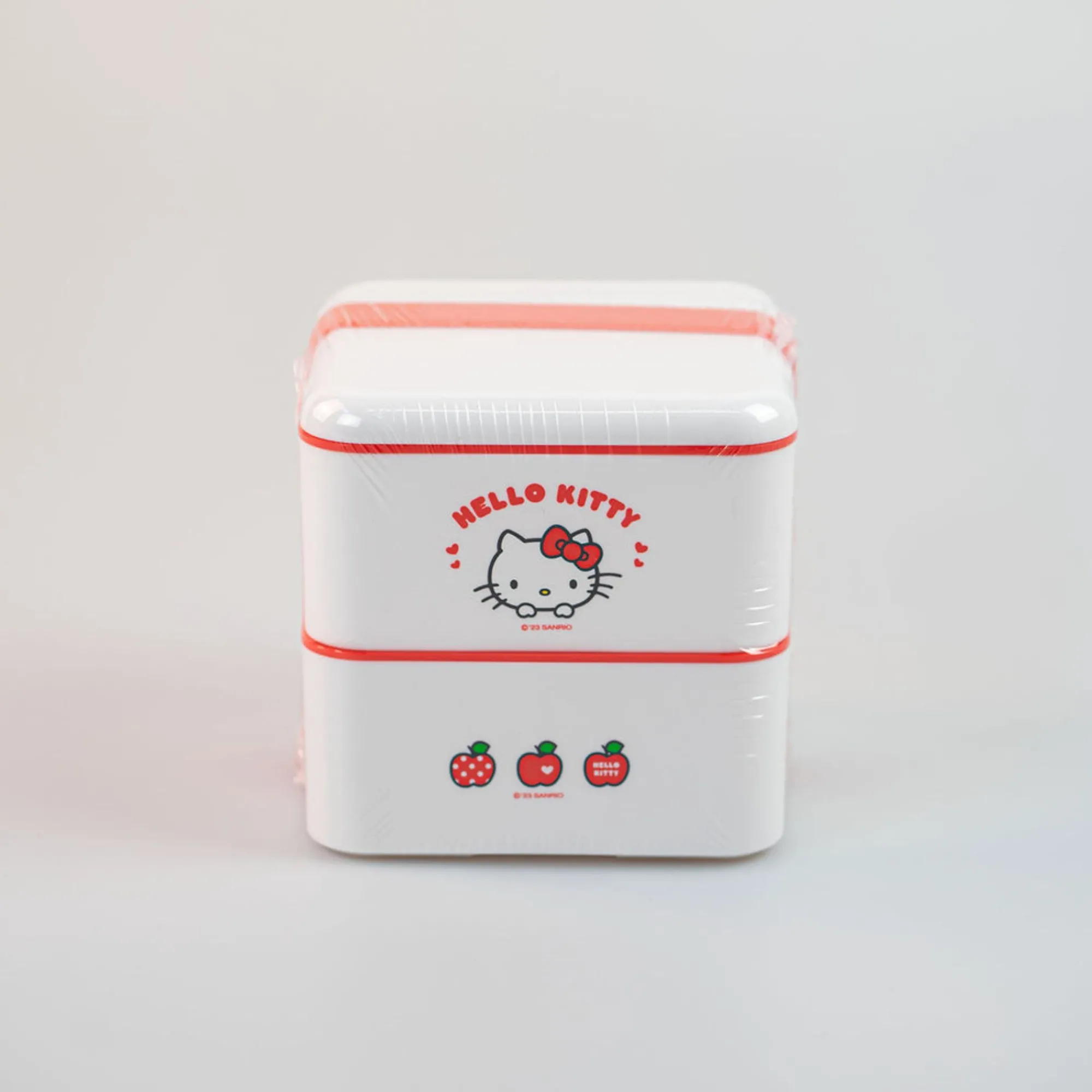 Porta Pranzo Hello Kitty Apple Due Piani Con Posate*MINISO