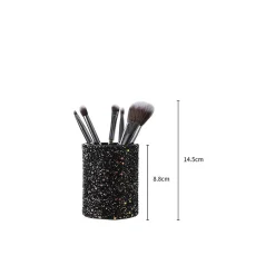 Set Di Pennelli Per Il Trucco Con Contenitore Nero*MINISO